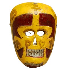 Rare Vintage Mexican 'Calaca' Mask - Oaxaca - Circa 1940