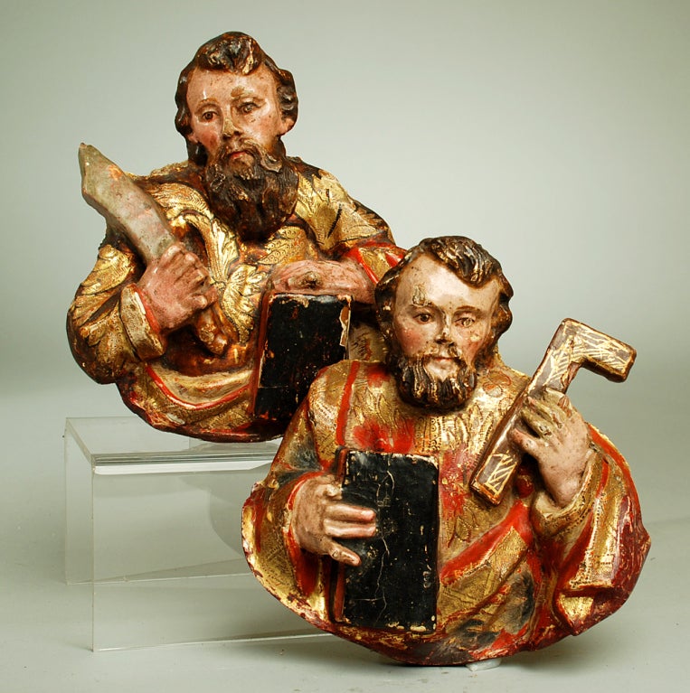 17th Century Italian Carved and Gilt-wood Wall Plaques