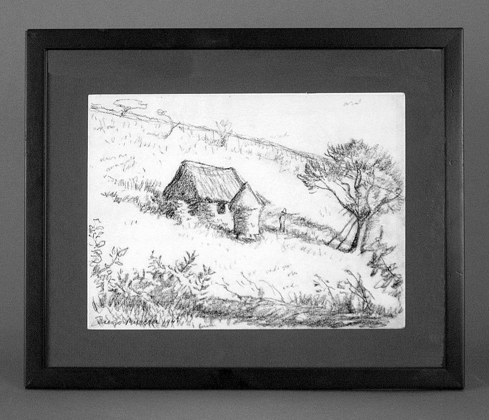 Original early 20th century Diego Rivera Charcoal study - pastoral scene in French countryside with silo and farmhouse. Signed 'Diego Rivera' and dated '1947' lower left.

Provenance: X collection of Karen Moore - Denver, CO. / Milagros Gallery,