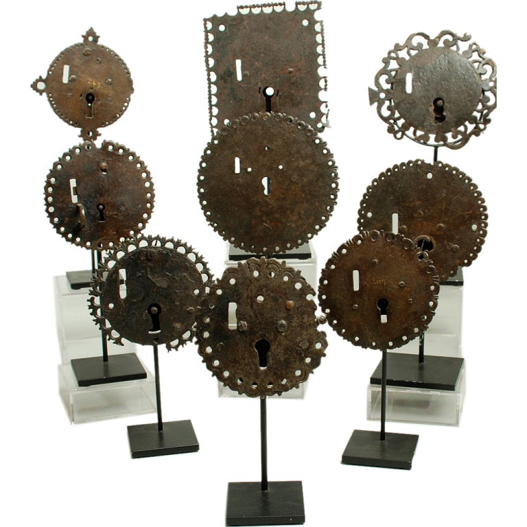 17th Century Spanish Colonial Iron Escutcheon Collection at 1stDibs