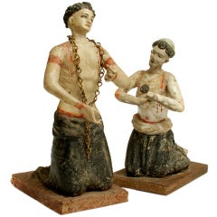 Spanish Colonial Saints - Nicolas Tolentino y Pedro de Alcantara Spanish Colonial Saints - Nicolas Tolentino y Pedro de Alcantara