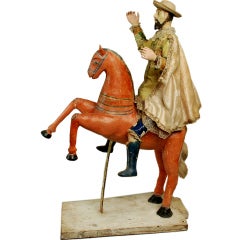 Rare Spanish Colonial Santiago Horse and Rider