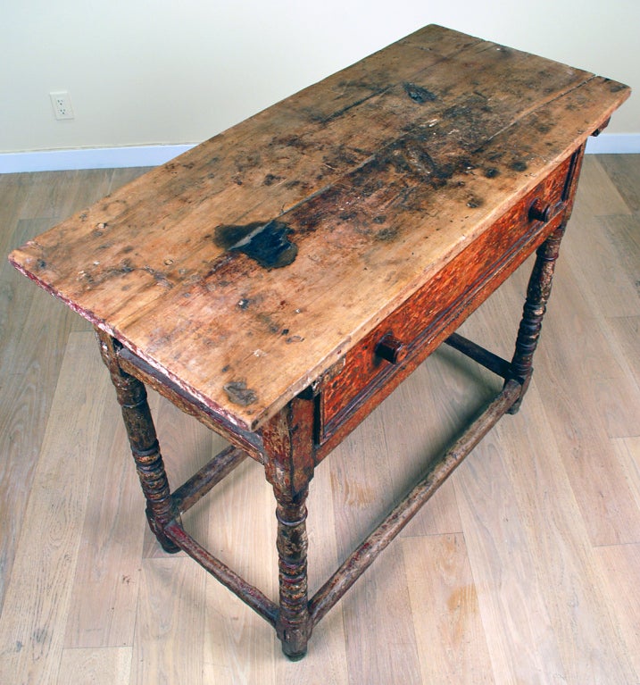 Wood 18th Century Spanish Colonial Table For Sale