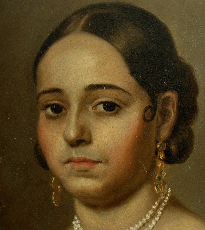 A Pair of Fine and Rare 19th Century Mexican Retratos 6
