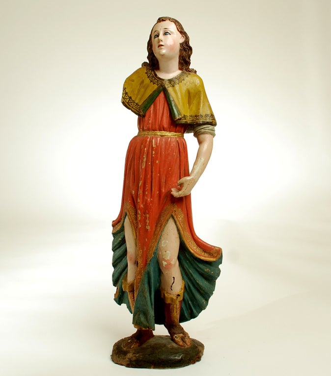 Rare 19th Century Colonial Angel - Quito School