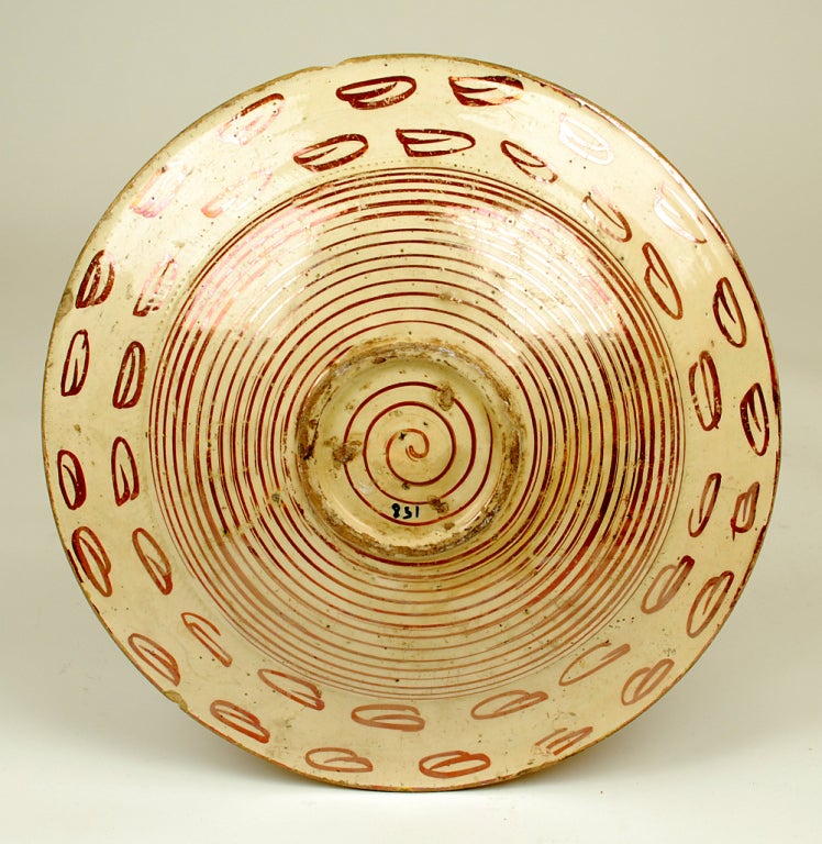 Ceramic A Stunning 17th Century Hispano Moresque Lusterware Charger