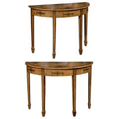 Pair of Early 20th Century Painted Console Tables