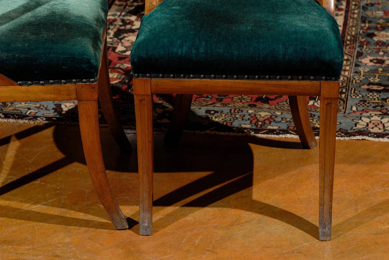 Set of Six French Walnut Chairs 2