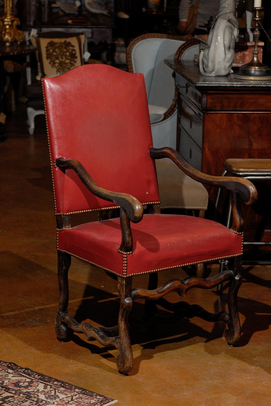 Pair of French “Os De Mouton” Armchairs 3