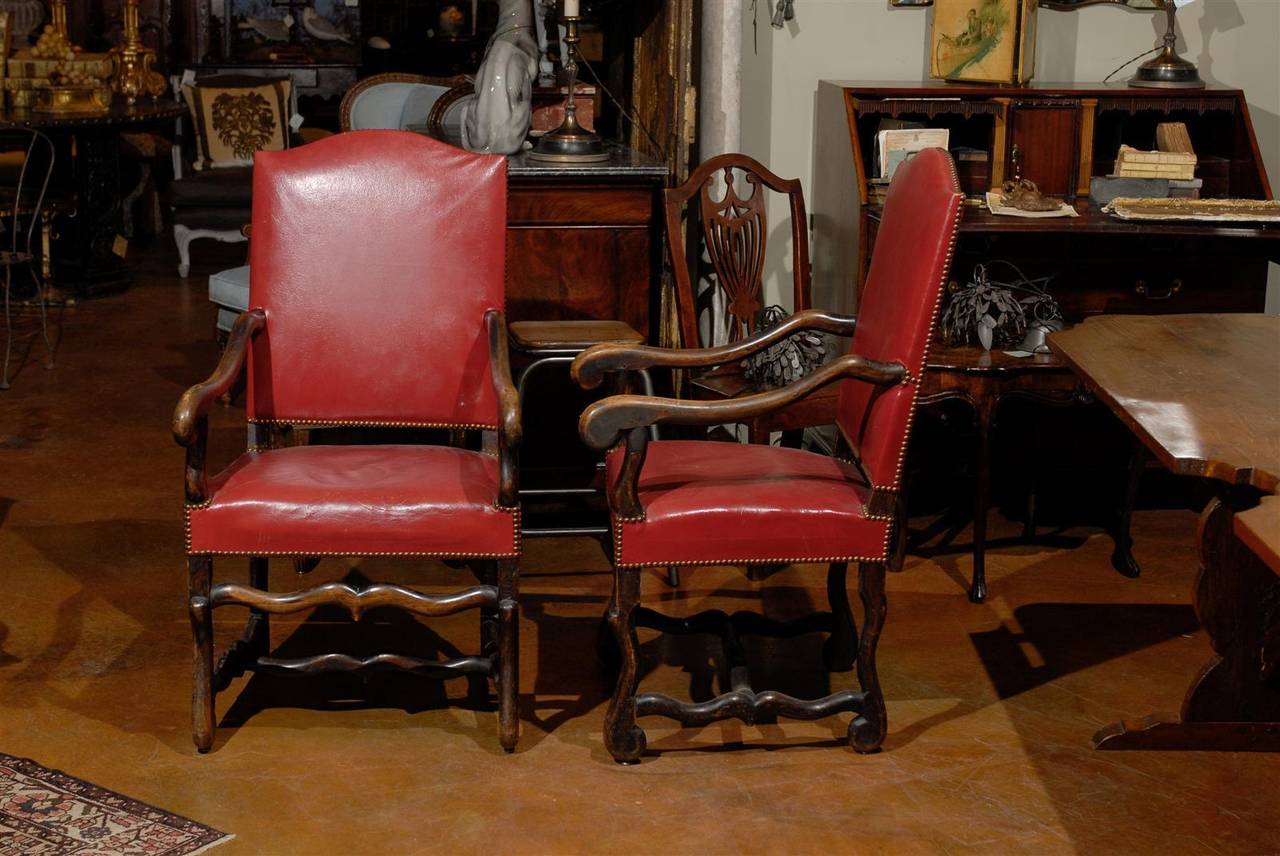 Pair of French “Os De Mouton” Armchairs 4