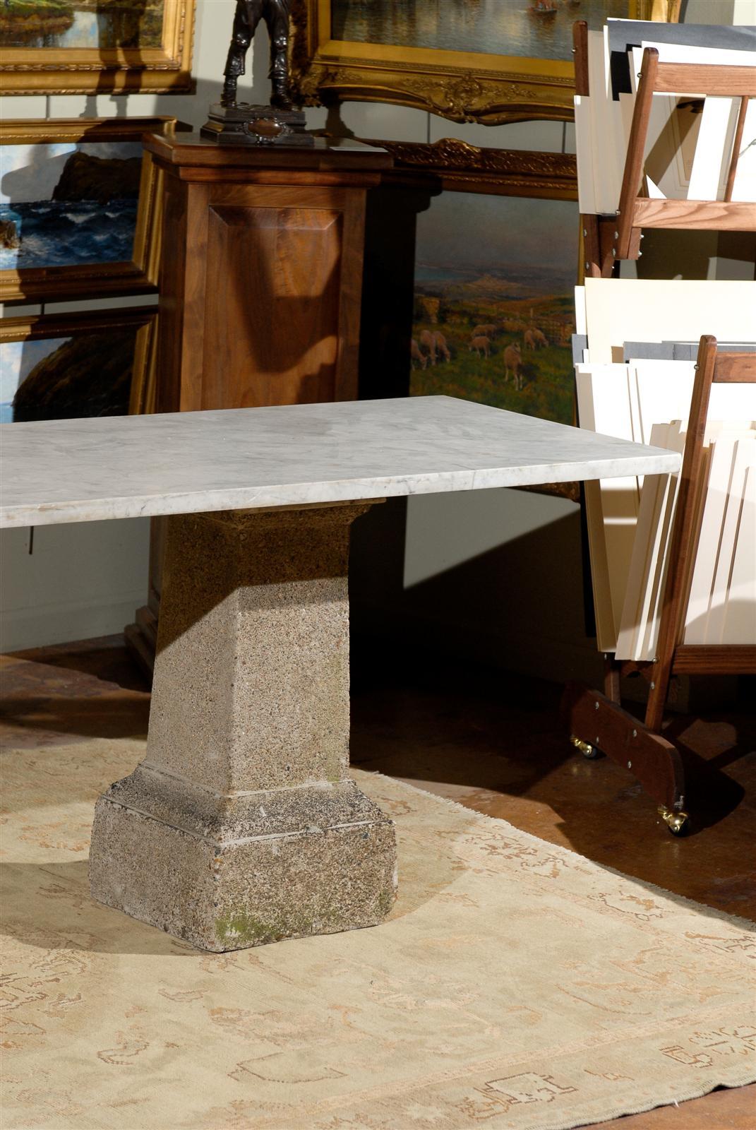 French Marble and Stone Console 1