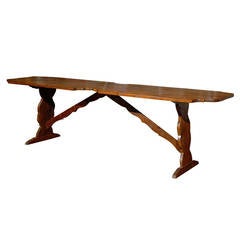 19th Century French Pine Trestle Table 19th Century French Pine Trestle Table