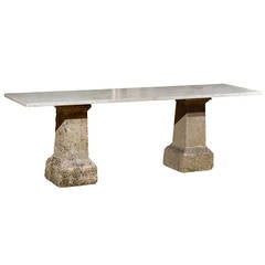 French Marble and Stone Console