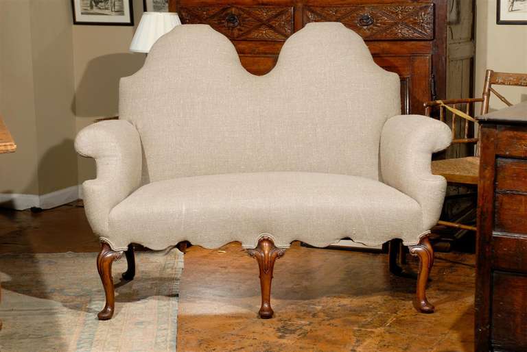 English Walnut Settee 3