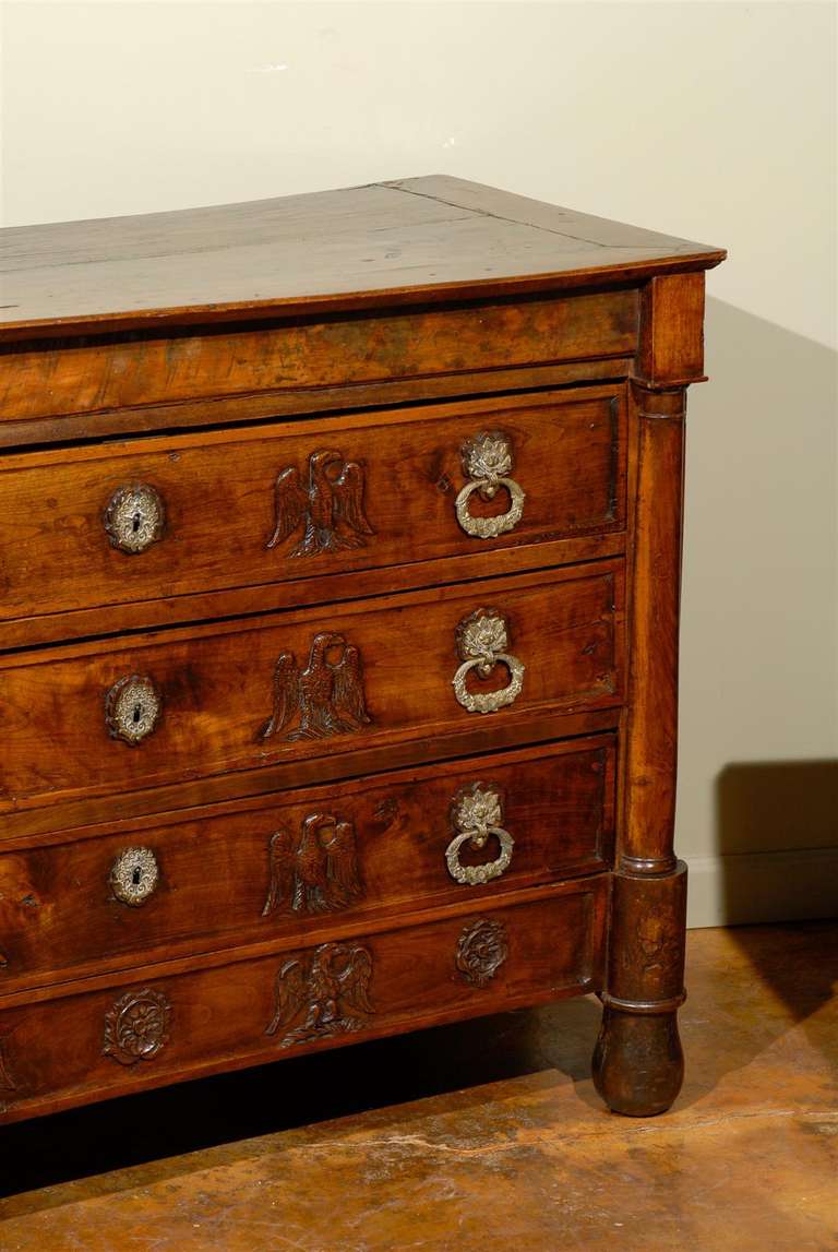 Neoclassical Provincial Carved Walnut Commode 1