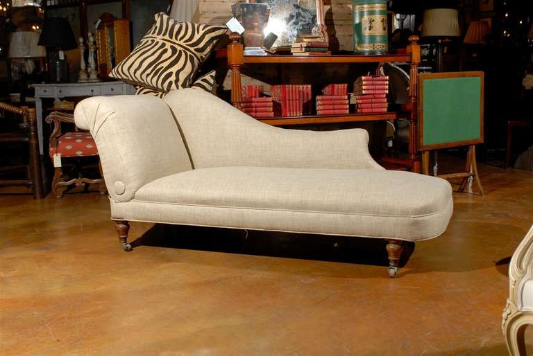 French Ratchet Chaise Lounge In Excellent Condition In Atlanta, GA