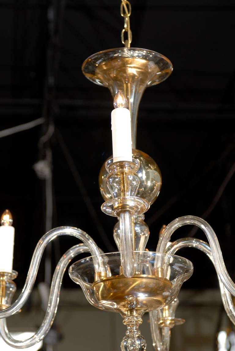 Bohemian Glass 6 Arm Chandelier 1