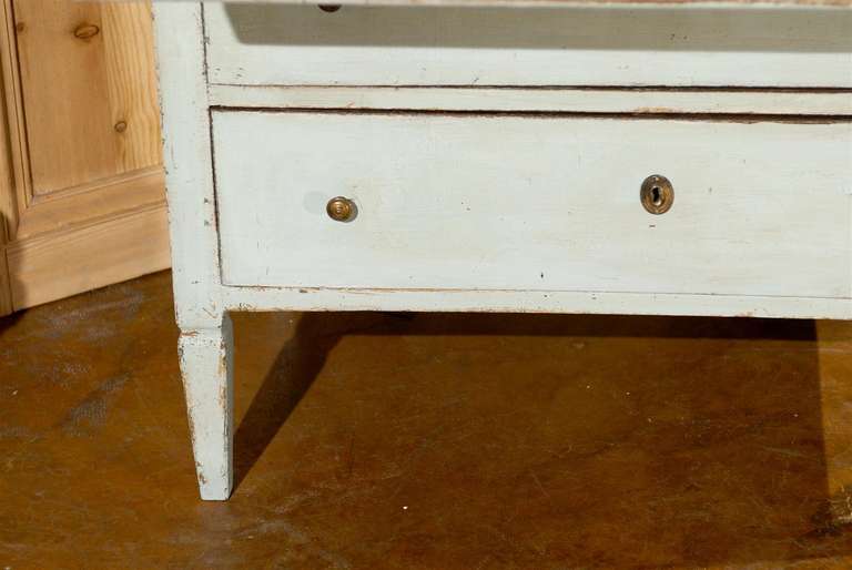 Painted Writing Desk with Slant Front and Multiple Drawers 5