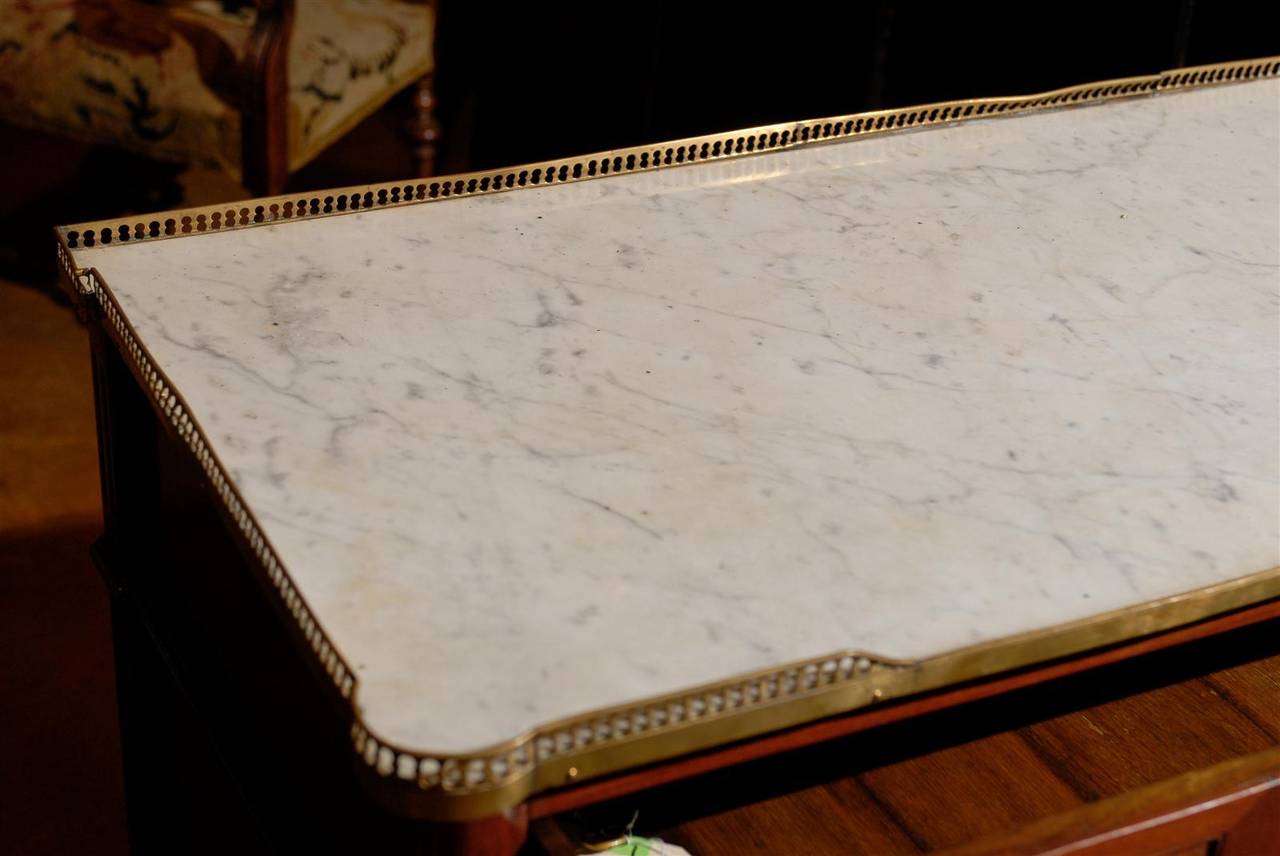 19th Century Louis XVI Style Marble Top Commode 2