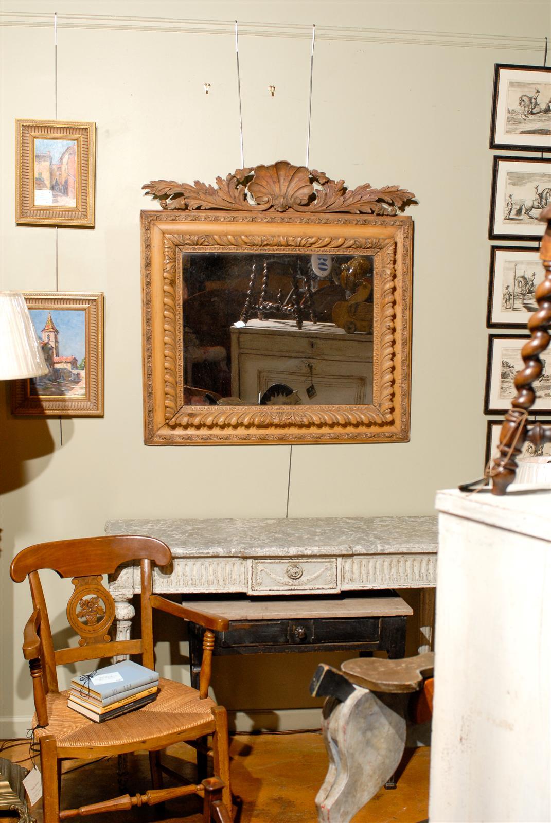 19th Century George II Style Giltwood Mirror In Excellent Condition In Atlanta, GA