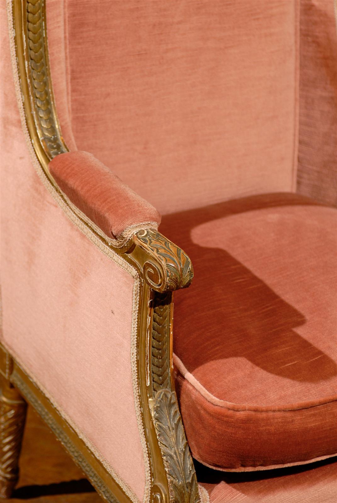 Early 19th Century Italian Upholstered Bergère 4