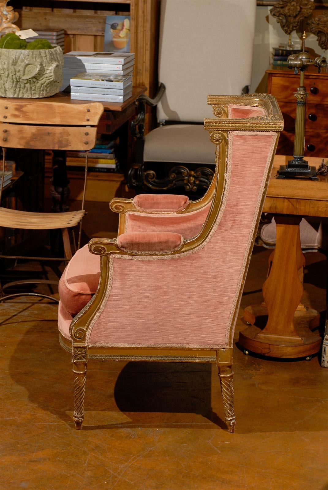 Early 19th Century Italian Upholstered Bergère 6