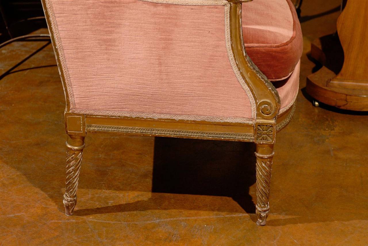 Early 19th Century Italian Upholstered Bergère 1