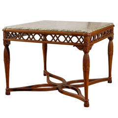 Early 19th Century Italian Walnut Marble-Top Centre Table 5