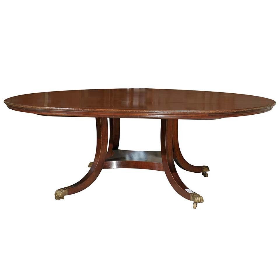Irish Mahogany Table with Birdcage Pedestal