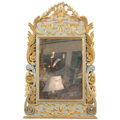 Italian Gilt and Painted Mirror