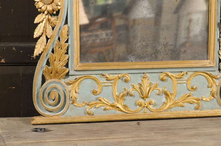 Italian Gilt and Painted Mirror 2