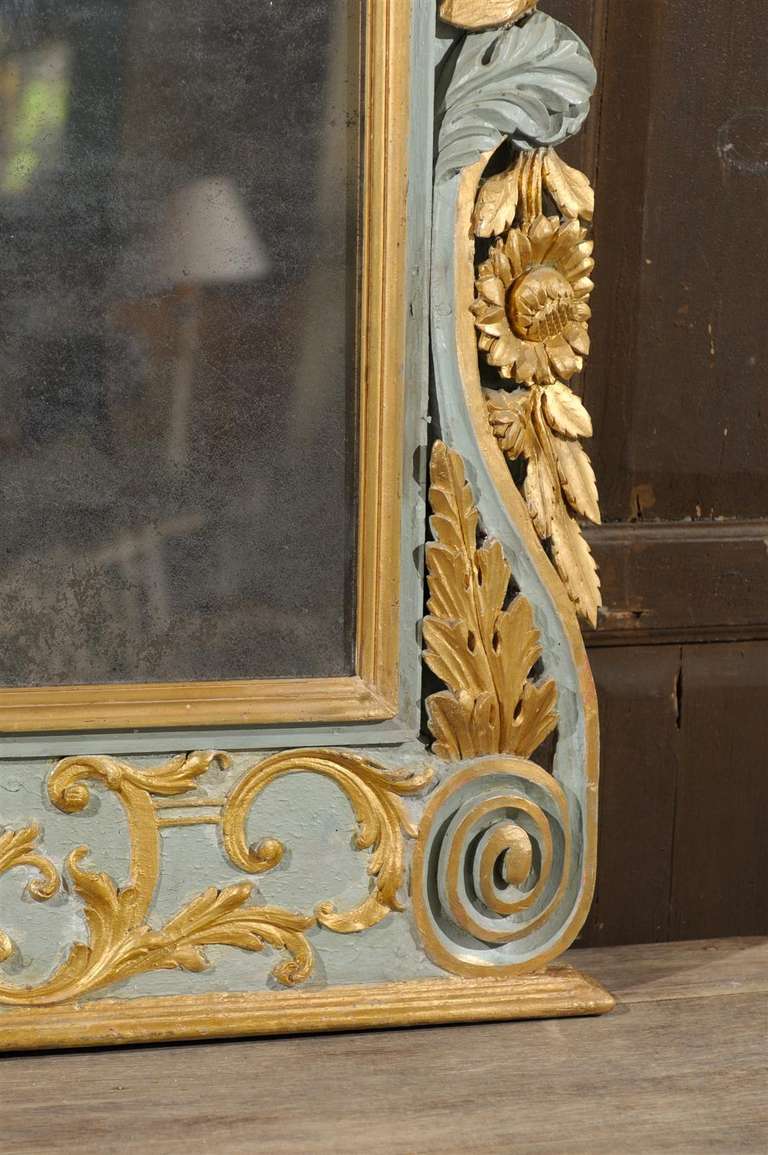 Italian Gilt and Painted Mirror 5