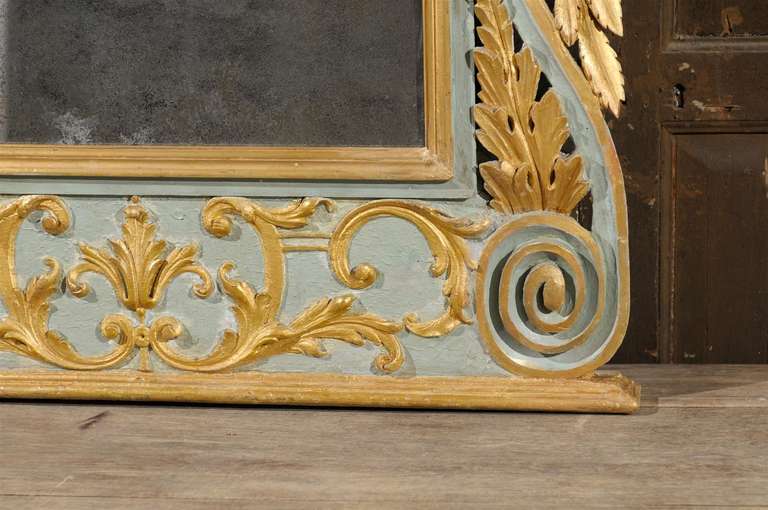 Italian Gilt and Painted Mirror 6