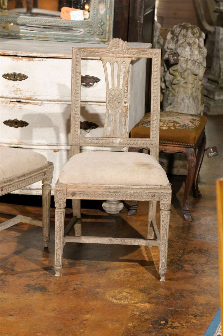 18th Century and Earlier Pair of Swedish Side Chairs