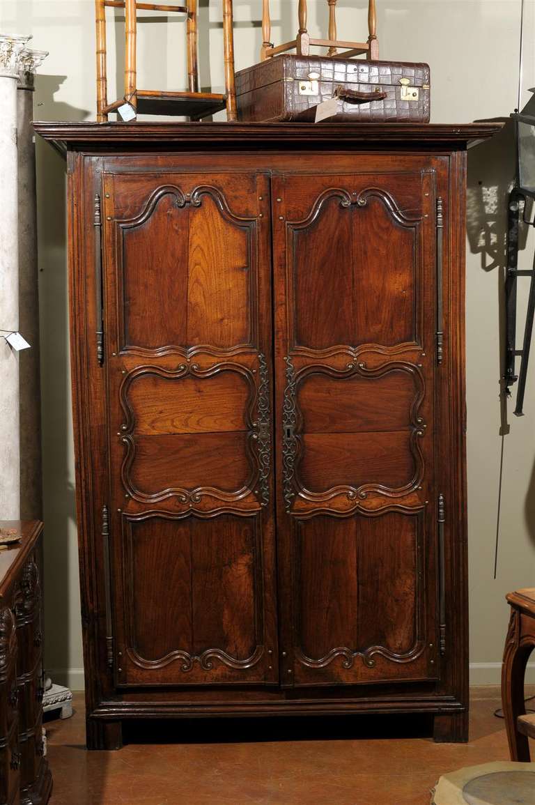 Early 19th C. French Oak Armoire