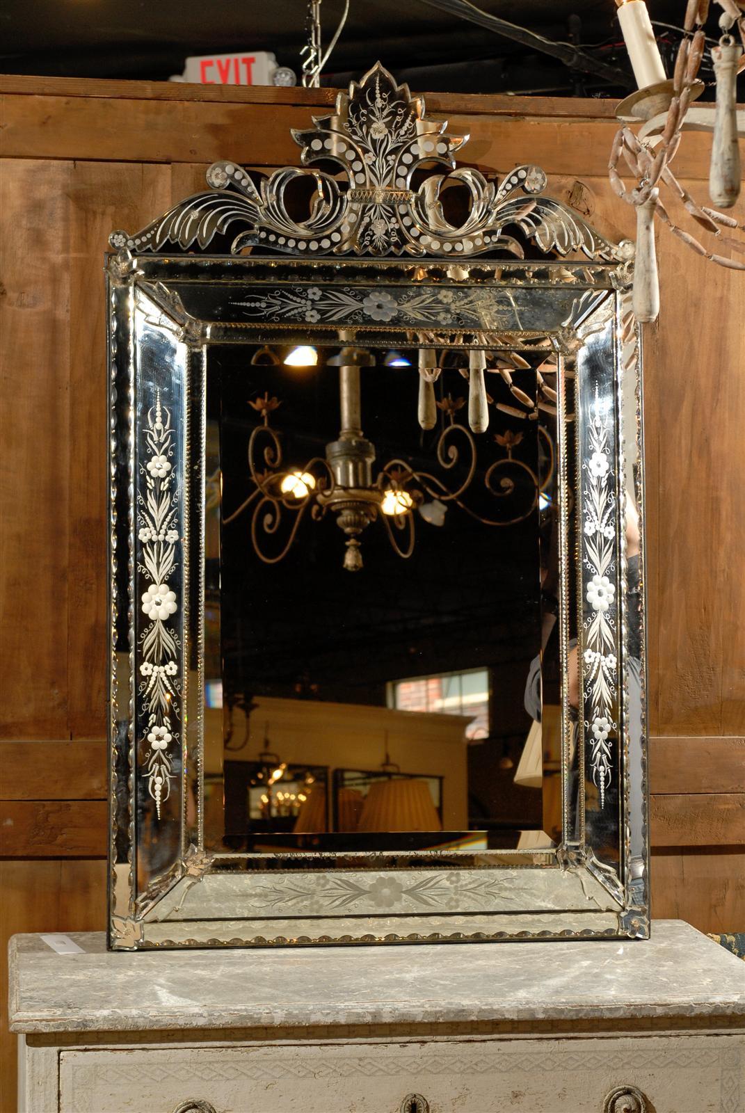 Antique Venetian mirror.