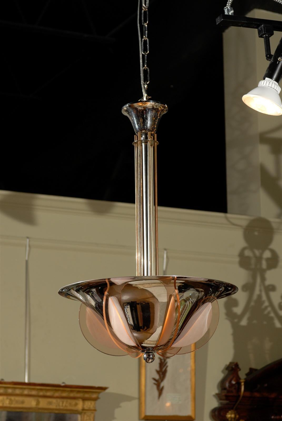 French Art Deco style chandelier.