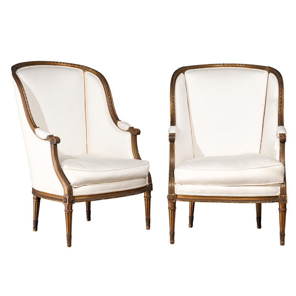 Pair of 19th Century French Bergéres
