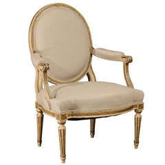 Late 18th Century Louis XVI Period Drawing Room Armchair 6