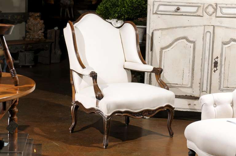 French Wing Chair In Excellent Condition In Atlanta, GA