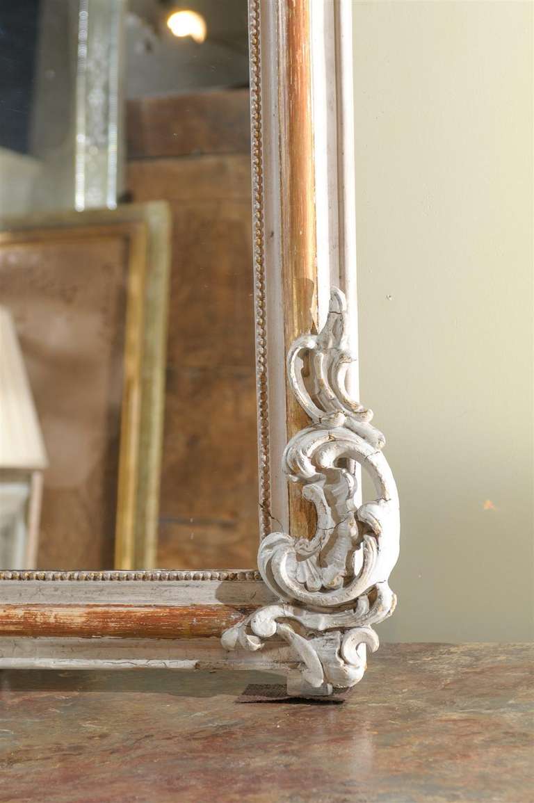French Painted and Carved Framed Mirror 3