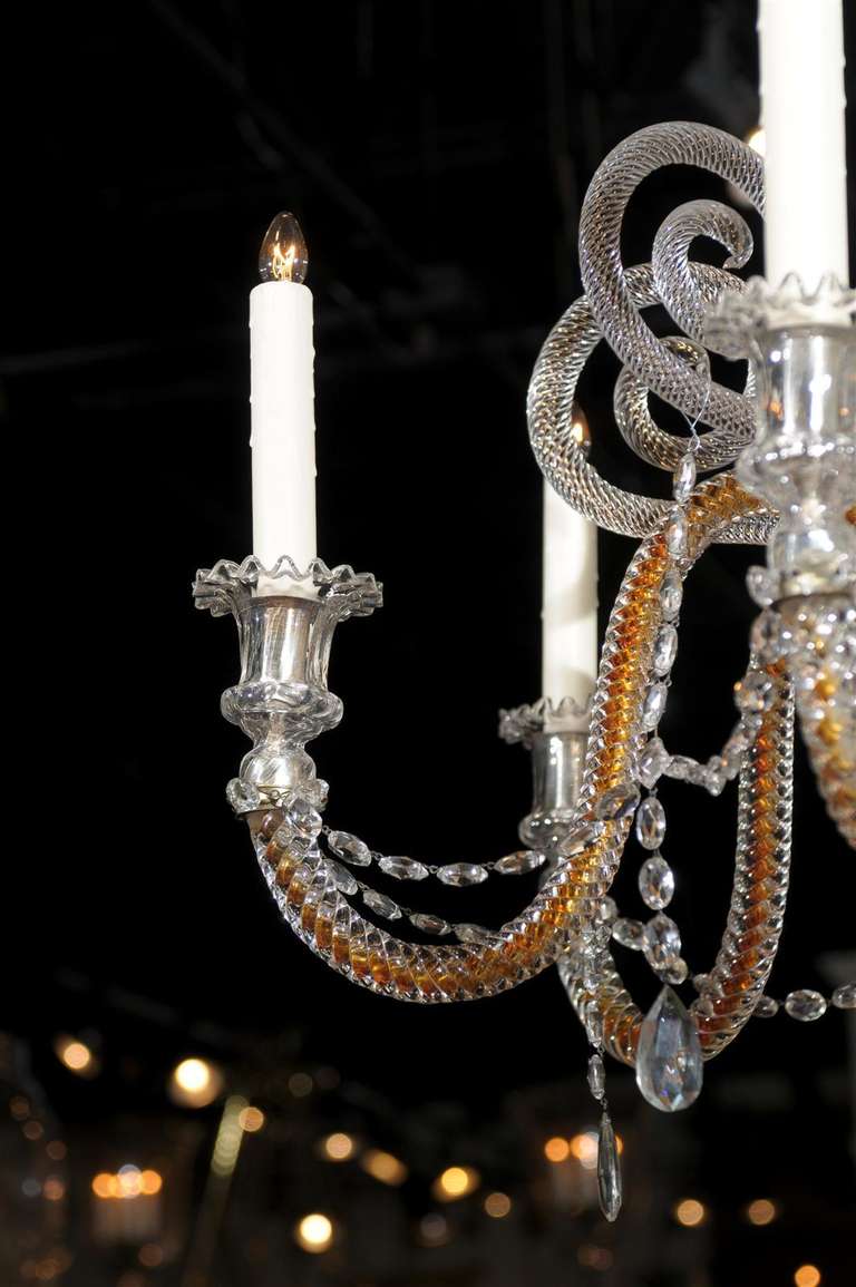 Murano Glass Chandelier with Six Lights 3