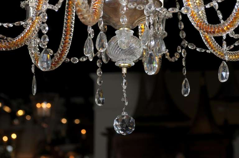 Murano Glass Chandelier with Six Lights 4