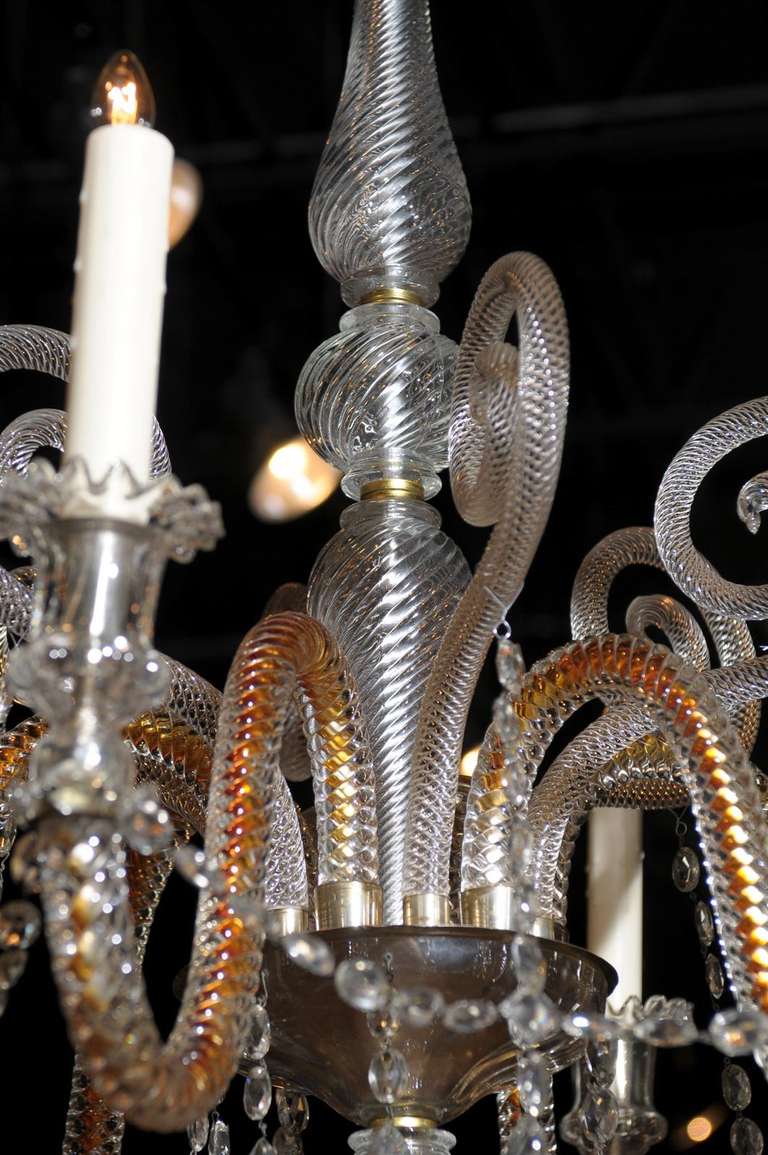 Murano Glass Chandelier with Six Lights 5