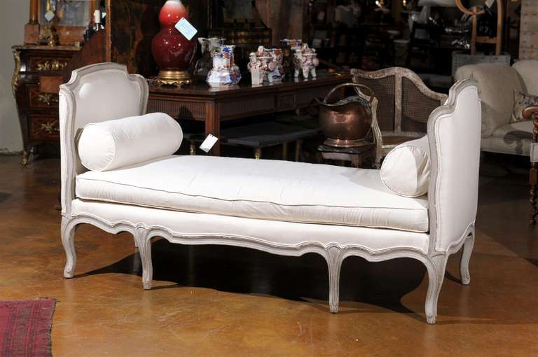 Louis XV Revival Grey Painted Daybed 2