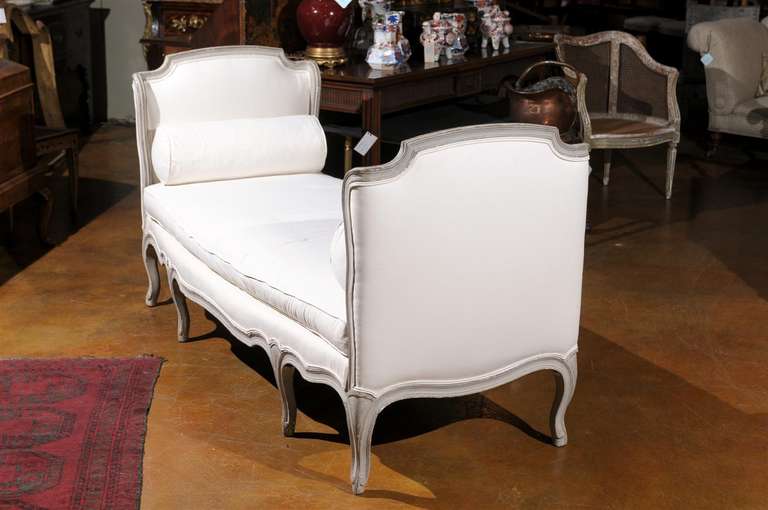 Louis XV Revival Grey Painted Daybed 5