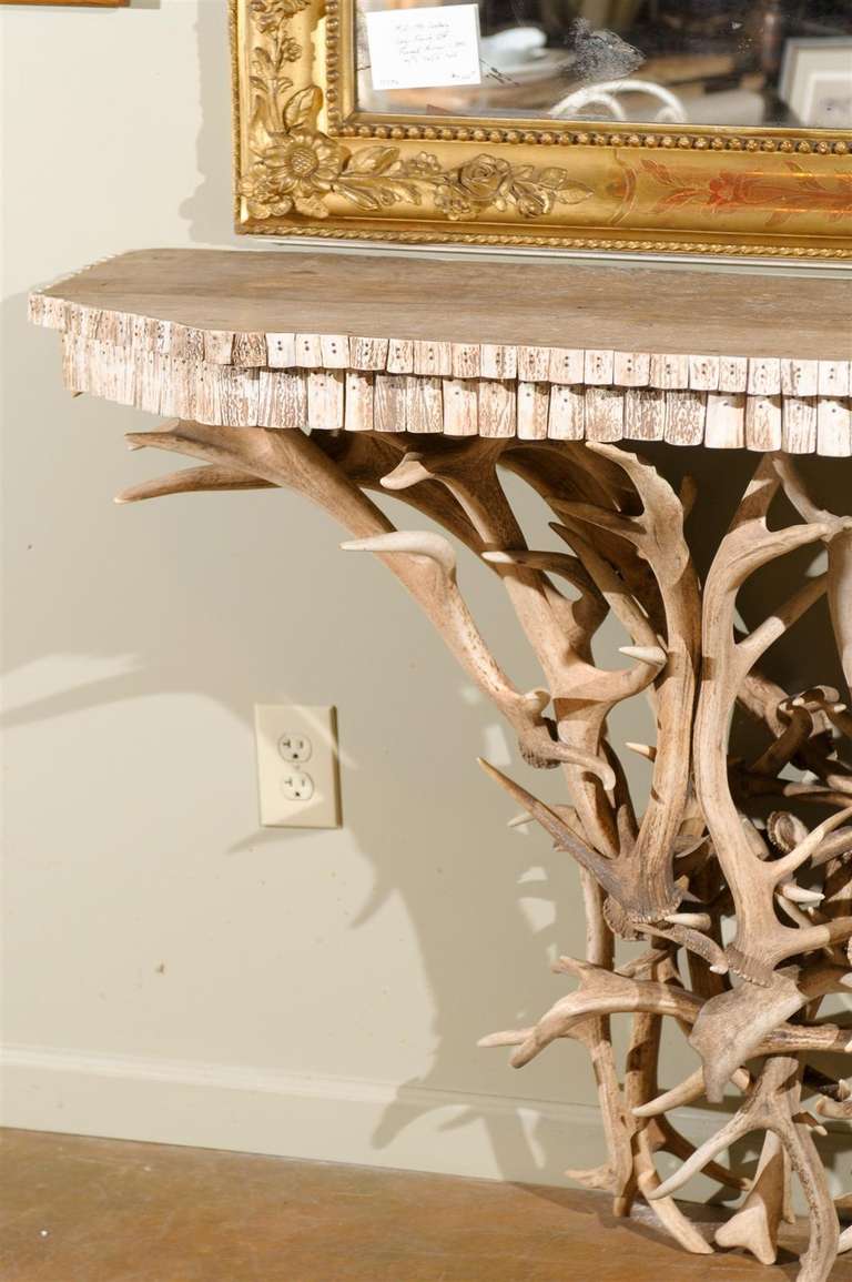 Pair of Antler Console Tables For Sale 1