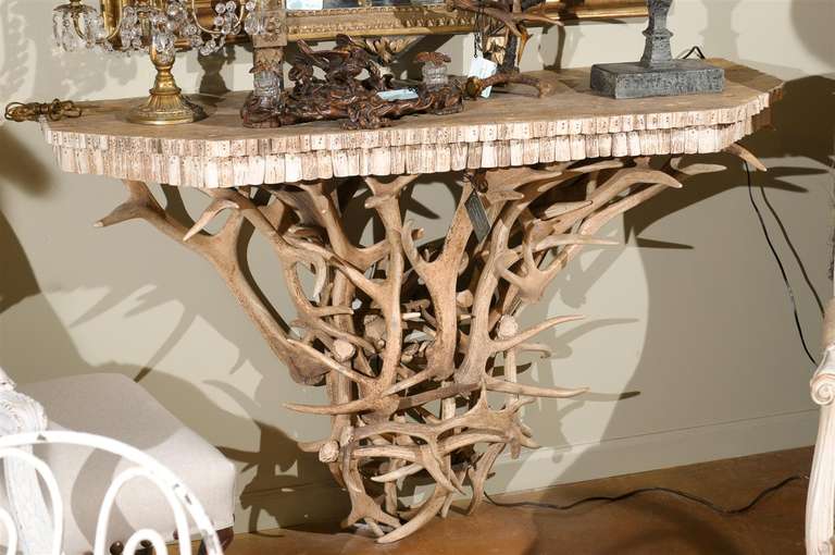 Pair of Antler Console Tables For Sale 4
