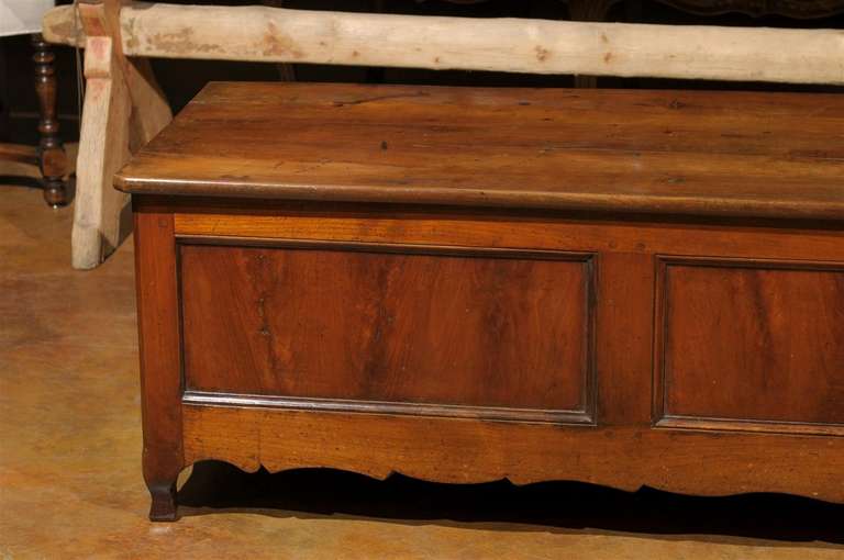 18th Century and Earlier French Provincial 18th Century Fruitwood Coffer For Sale