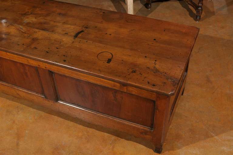 French Provincial 18th Century Fruitwood Coffer For Sale 2